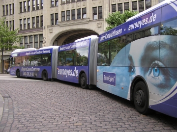 ハンブルクの二連結バス
